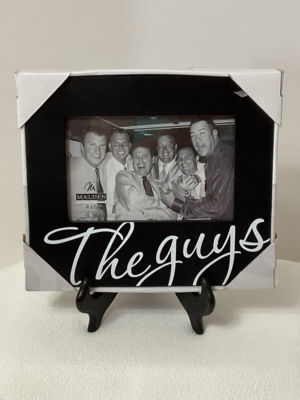 NIB MALDEN BLACK 4 x 6 PHOTO FRAME - “THE GUYS”